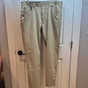 Tommy Bahama Cream Textured Trousers